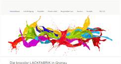 Desktop Screenshot of brocolor.de